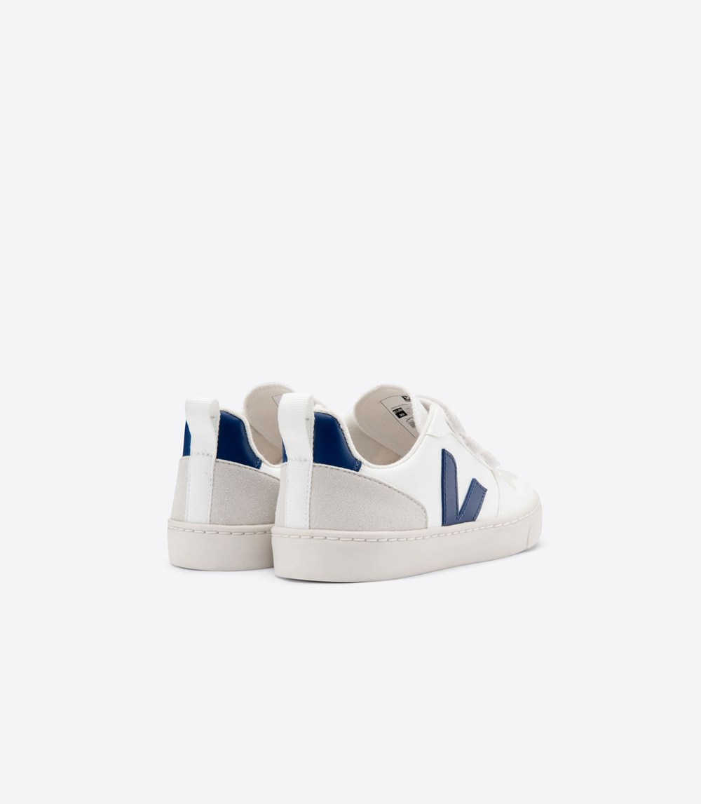 Veja Sneakers Copii - V-10 Velcro Cwl - Albi/Albastri - 0692837-YS